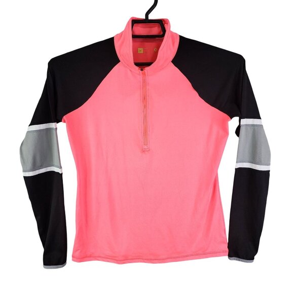 Womens Xersion Pullover Top Shirt Slim Fit 1/2 Zip Pink Black Gray Long Sleeve M - Picture 1 of 12